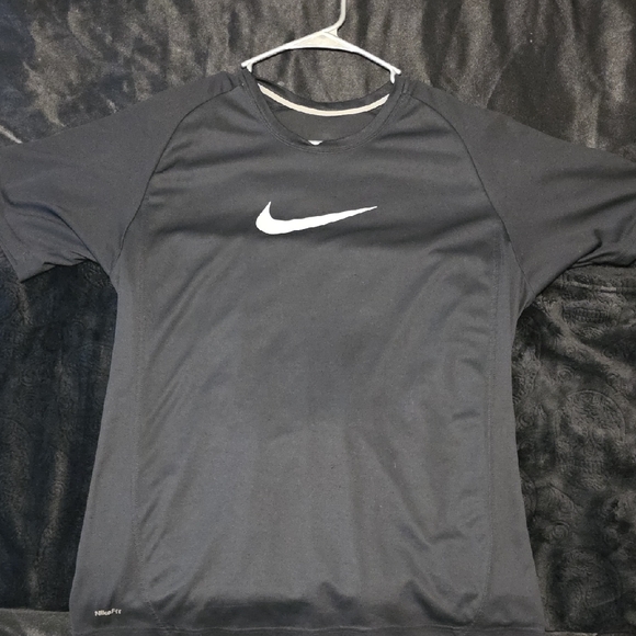Nike Other - Nike Black Short-Sleeve Athletic Tee with White Swoosh